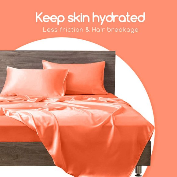 Soft Silky Satin Pillowcase Luxurious Pillow Cover Set of 2 - Picture 2 of 11